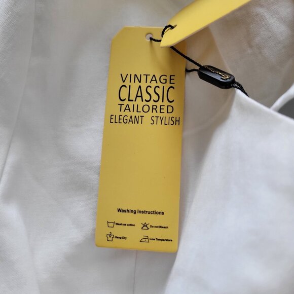 Gown Town White Dress XXL Partially Open Back Pockets Stretch Flowy Skirt - Picture 8 of 8